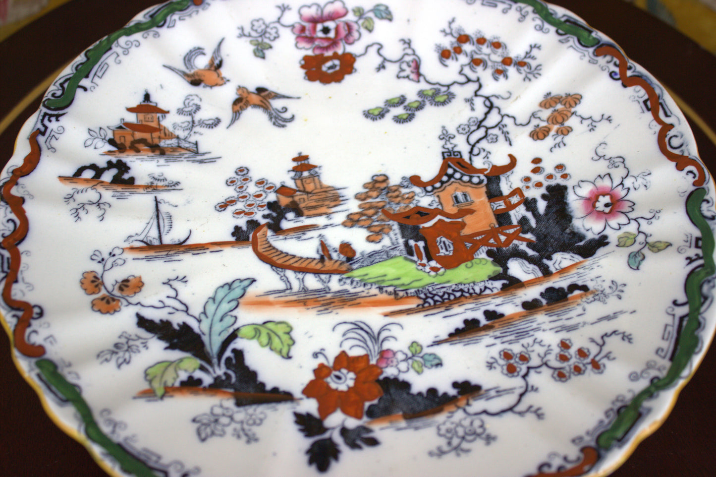 Rare Antique Ashworth Brothers Real Ironstone China Cake Plate