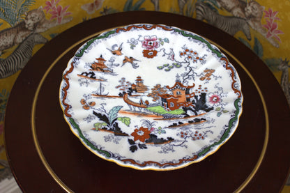 Rare Antique Ashworth Brothers Real Ironstone China Cake Plate