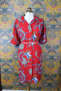 Vibrant Nautical Vintage Shirt Dress - Size XL