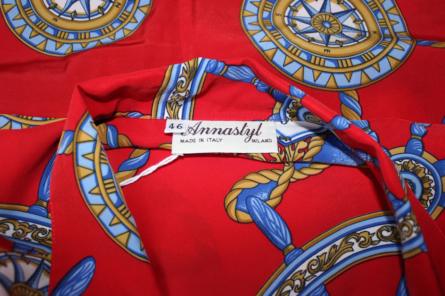 Vibrant Nautical Vintage Shirt Dress - Size XL