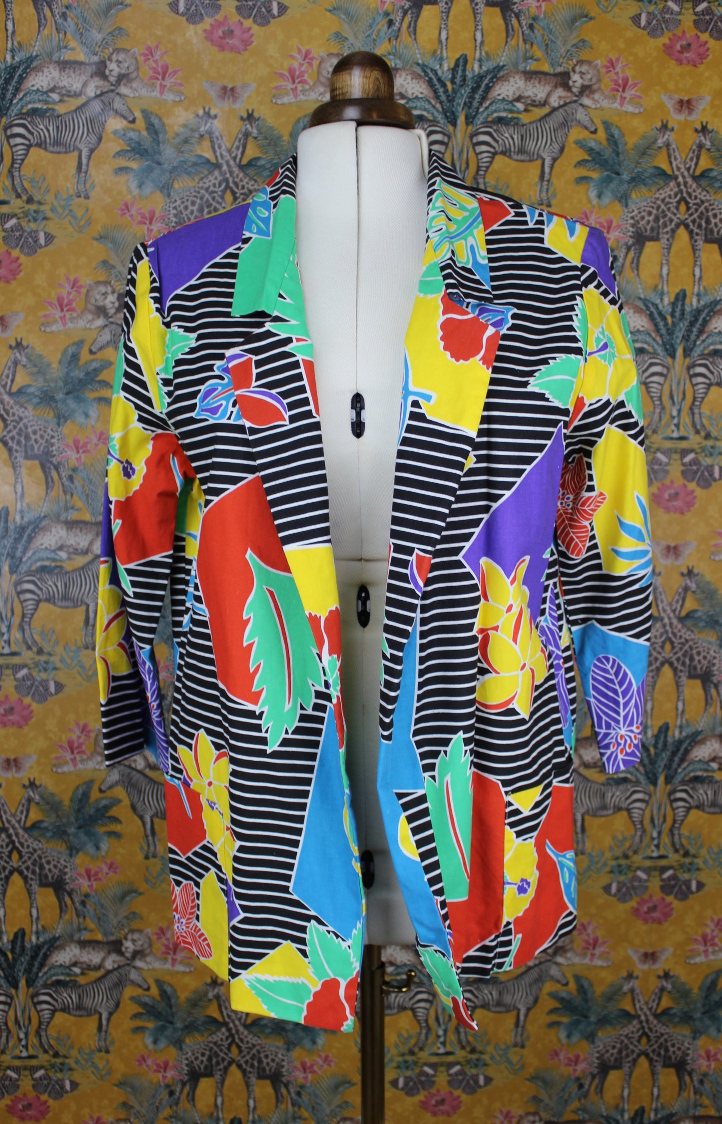 Bold Vintage Abstract Blazer - Size 14-16