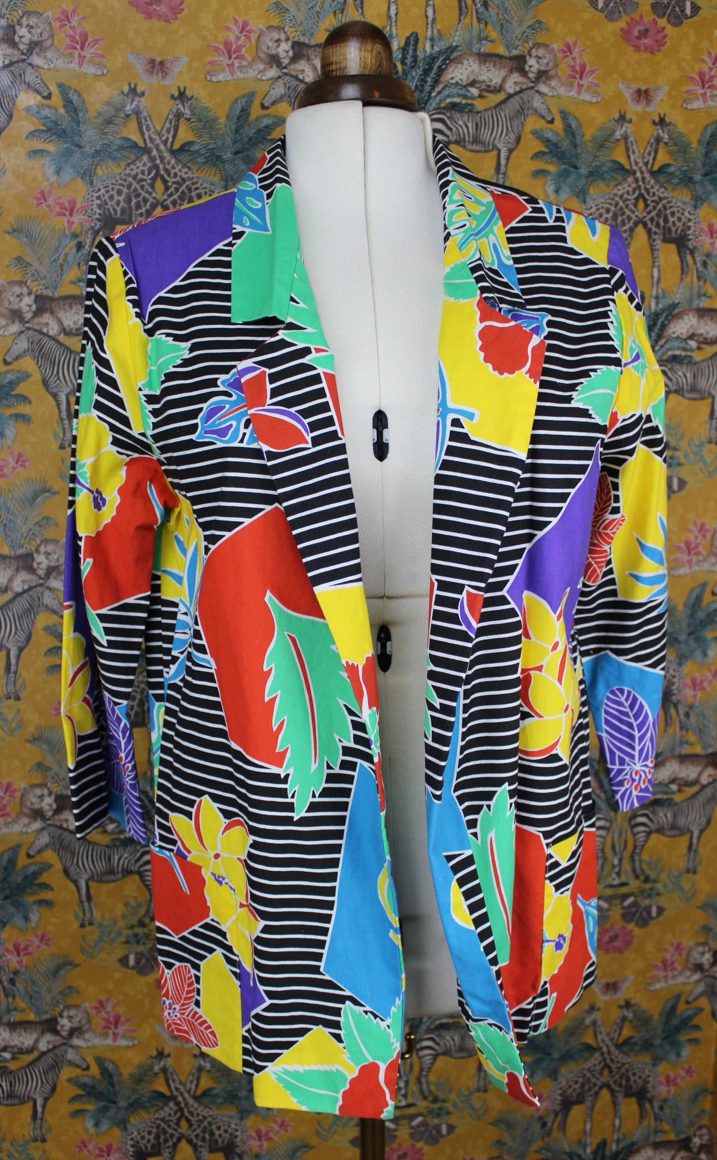 Bold Vintage Abstract Blazer - Size 14-16