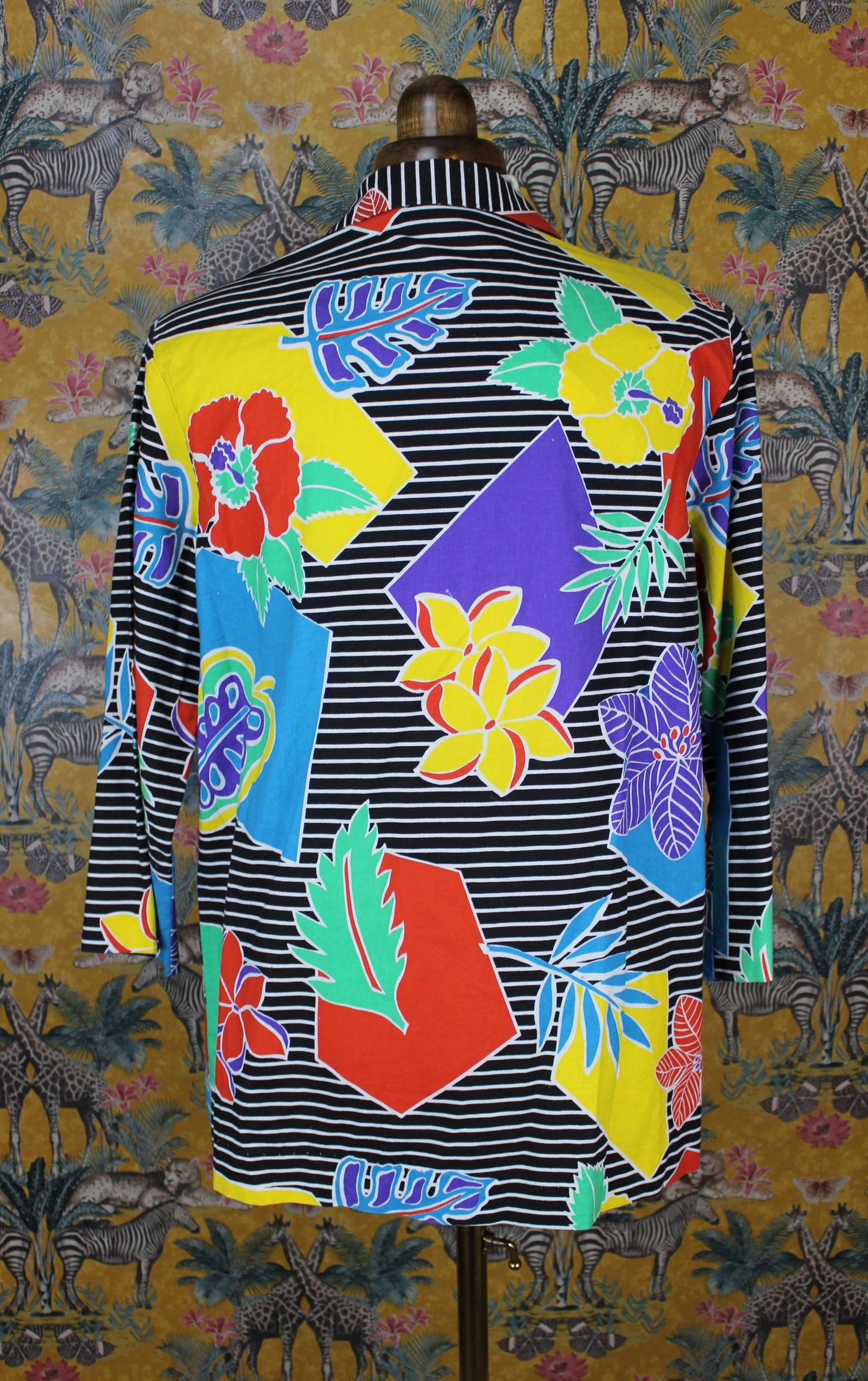 Bold Vintage Abstract Blazer - Size 14-16