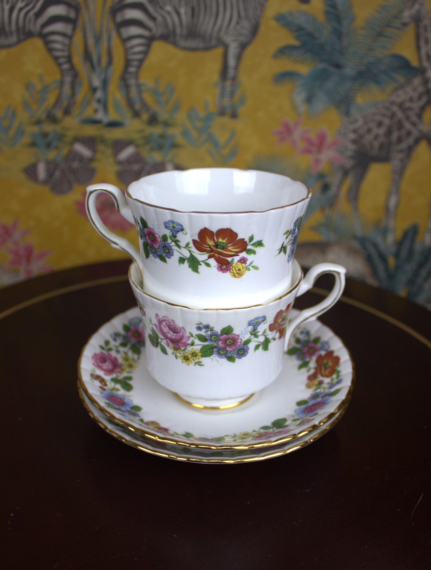 Royal Stafford Vintage Tea Set for Two – Elegant Floral Charm