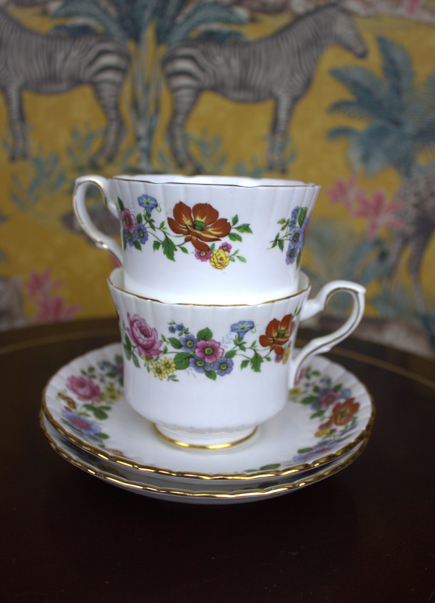 Royal Stafford Vintage Tea Set for Two – Elegant Floral Charm