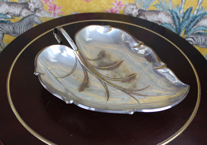 Vintage Silver-Plated Leaf Dish – A Story in Every Detail