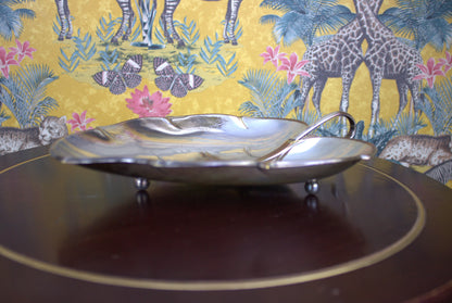 Vintage Silver-Plated Leaf Dish – A Story in Every Detail