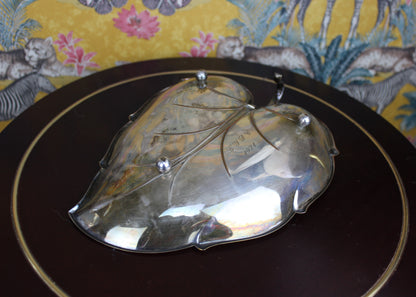 Vintage Silver-Plated Leaf Dish – A Story in Every Detail